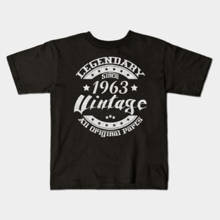 Legendary Since 1963. Vintage All Original Parts Kids T-Shirt